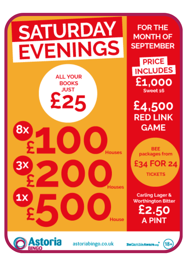 What's On at Astoria Bingo in Hull
