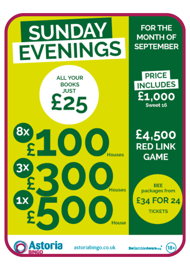 What's On at Astoria Bingo in Hull