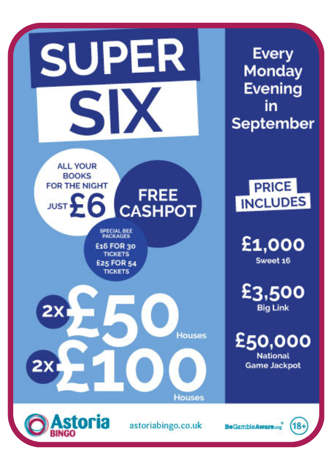 What's On at Astoria Bingo in Hull